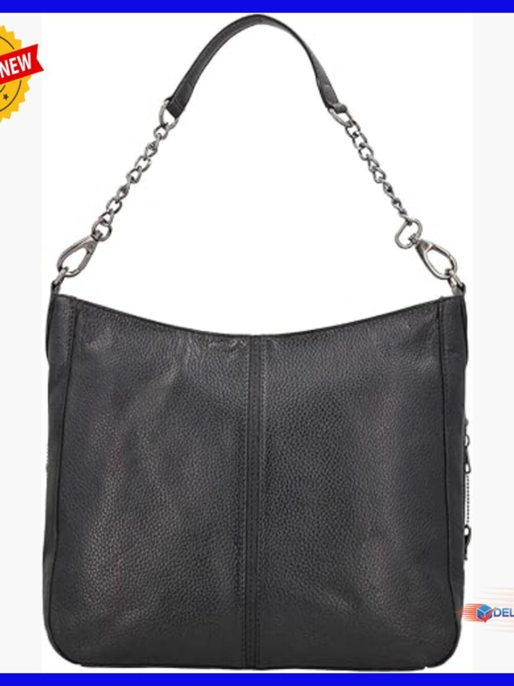 Leather Hobo Handbag with Concealed Carry Pocket and Adjustable Strap